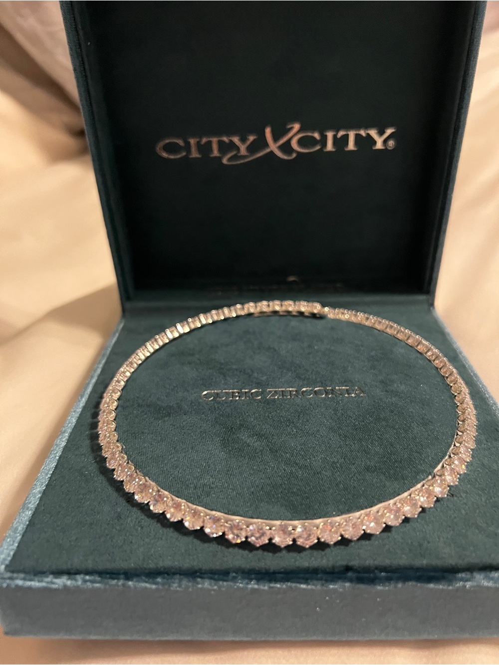 NWOT Cubic Zirconia Tennis Necklace
